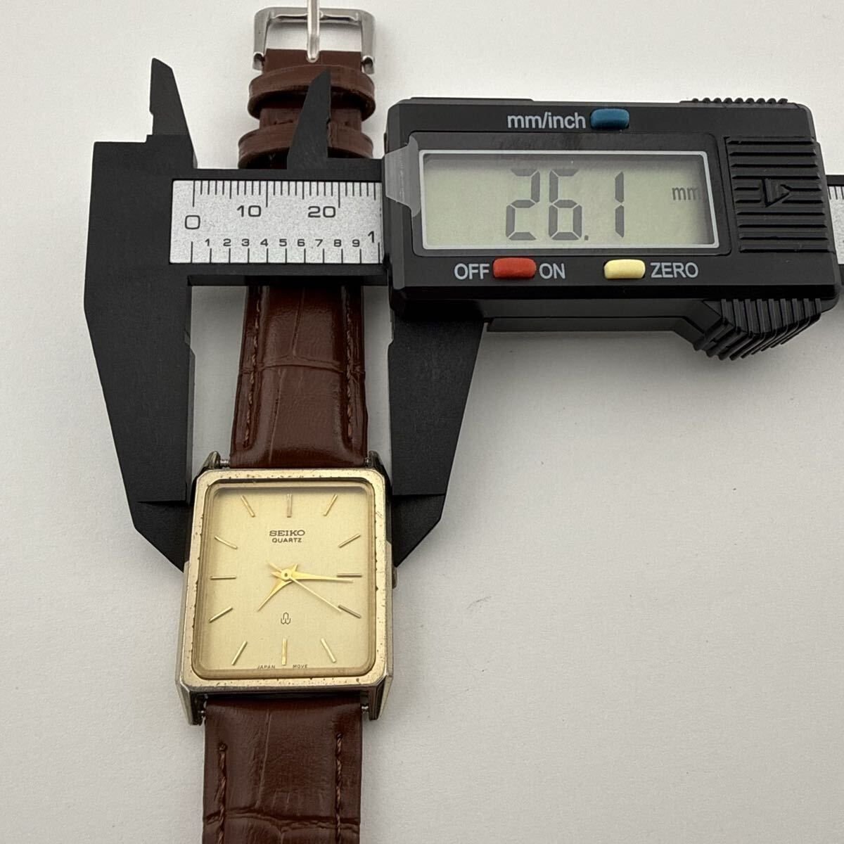 SEIKO 7431-7010 セイコー クォーツ スクエア メンズ ボーイズ 腕時計 