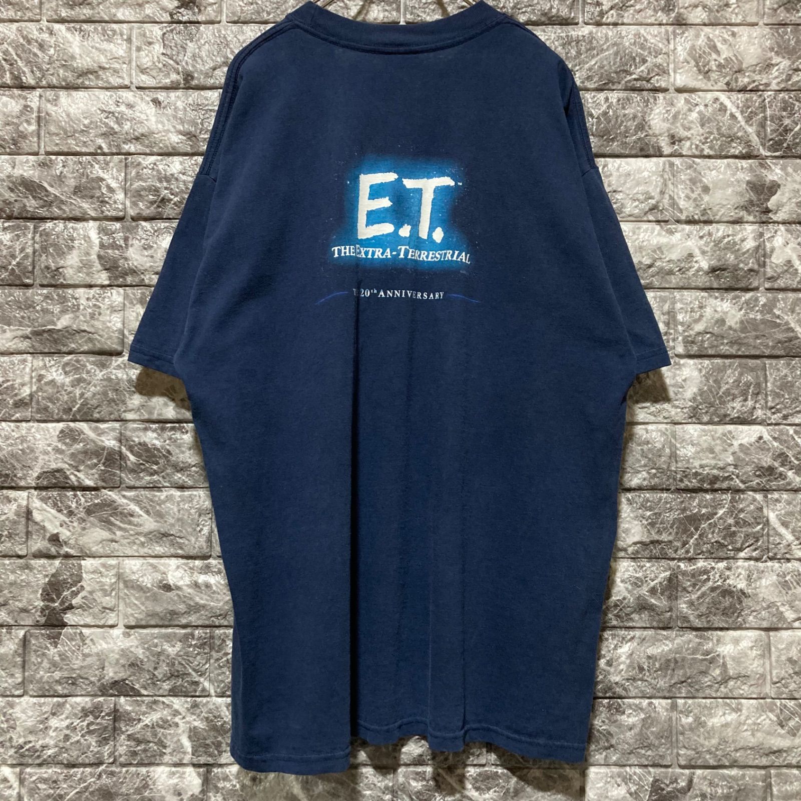 E.T. Tシャツ XL NAVY 映画 ムービー ビッグロゴ ビッグサイズ - メルカリ