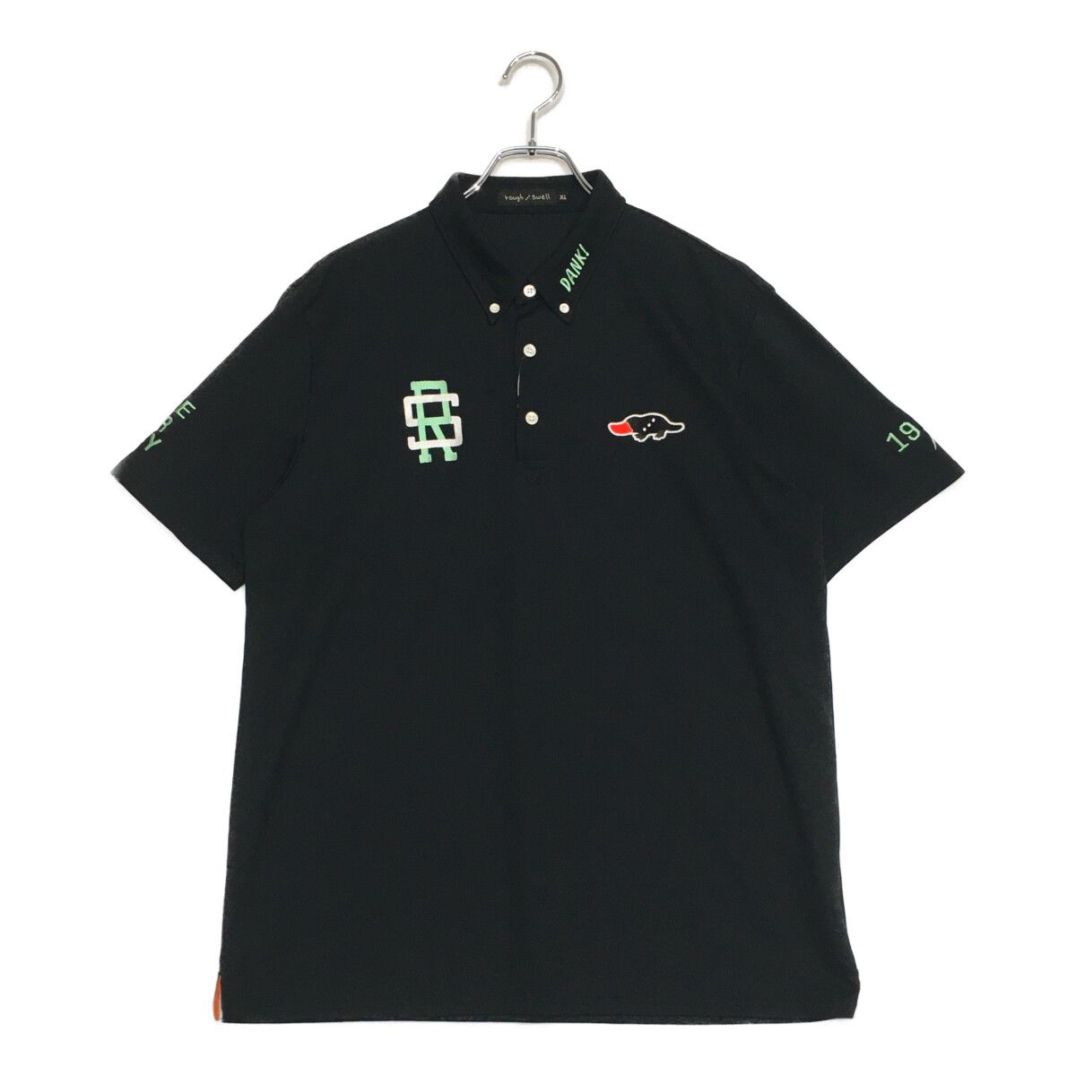 中古 美品 XL Rough&Swell ポロシャツ 中古 メンズ ラフ＆スウェル rough&swell 半袖ポロシャツ XL 黒