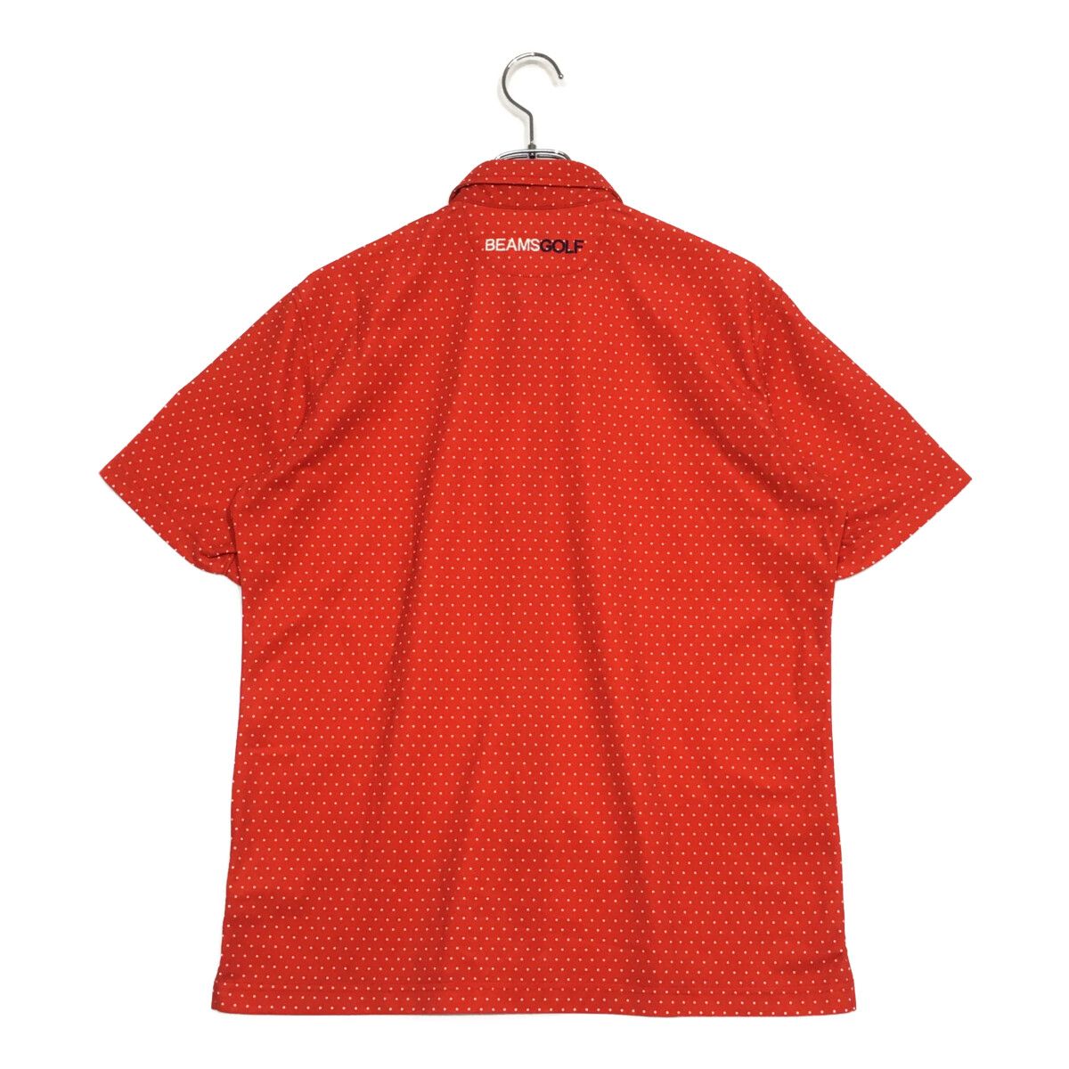 BeamsGolf 半袖シャツ　メンズＬ 中古 メンズ ビームスゴルフ BEAMSGOLF 半袖シャツ L 赤 レッド ドット