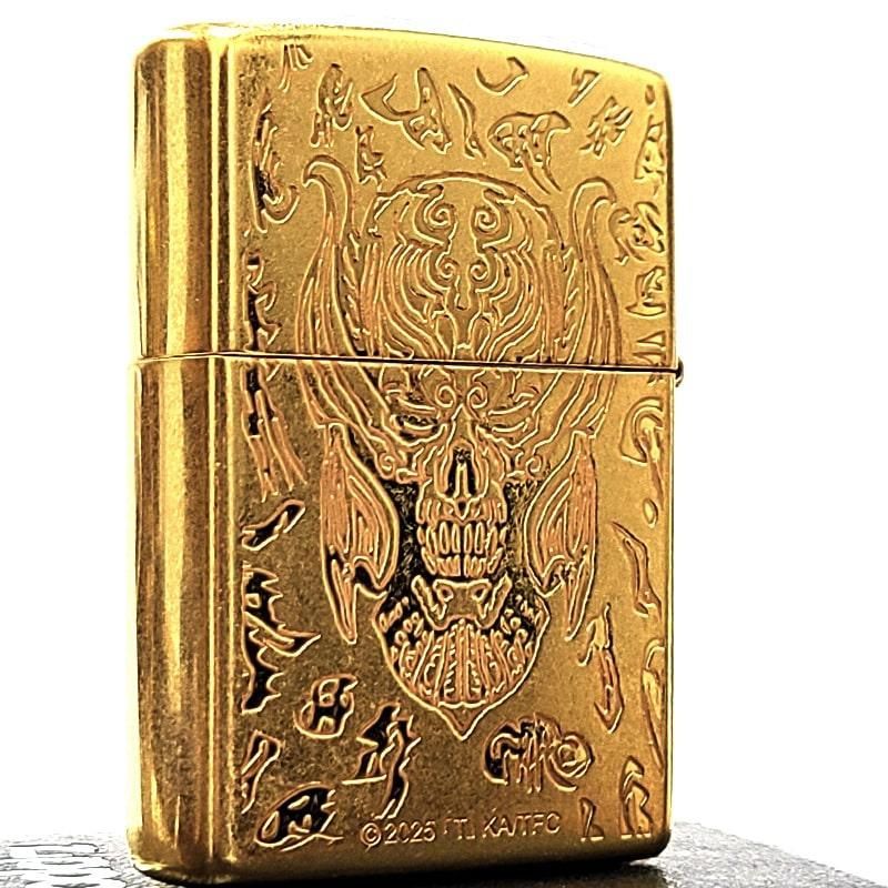 ZIPPO ライター 牙狼 20周年記念 ジッポ GARO ゴールド 両面加工 エッチング彫刻 バレル仕上げ