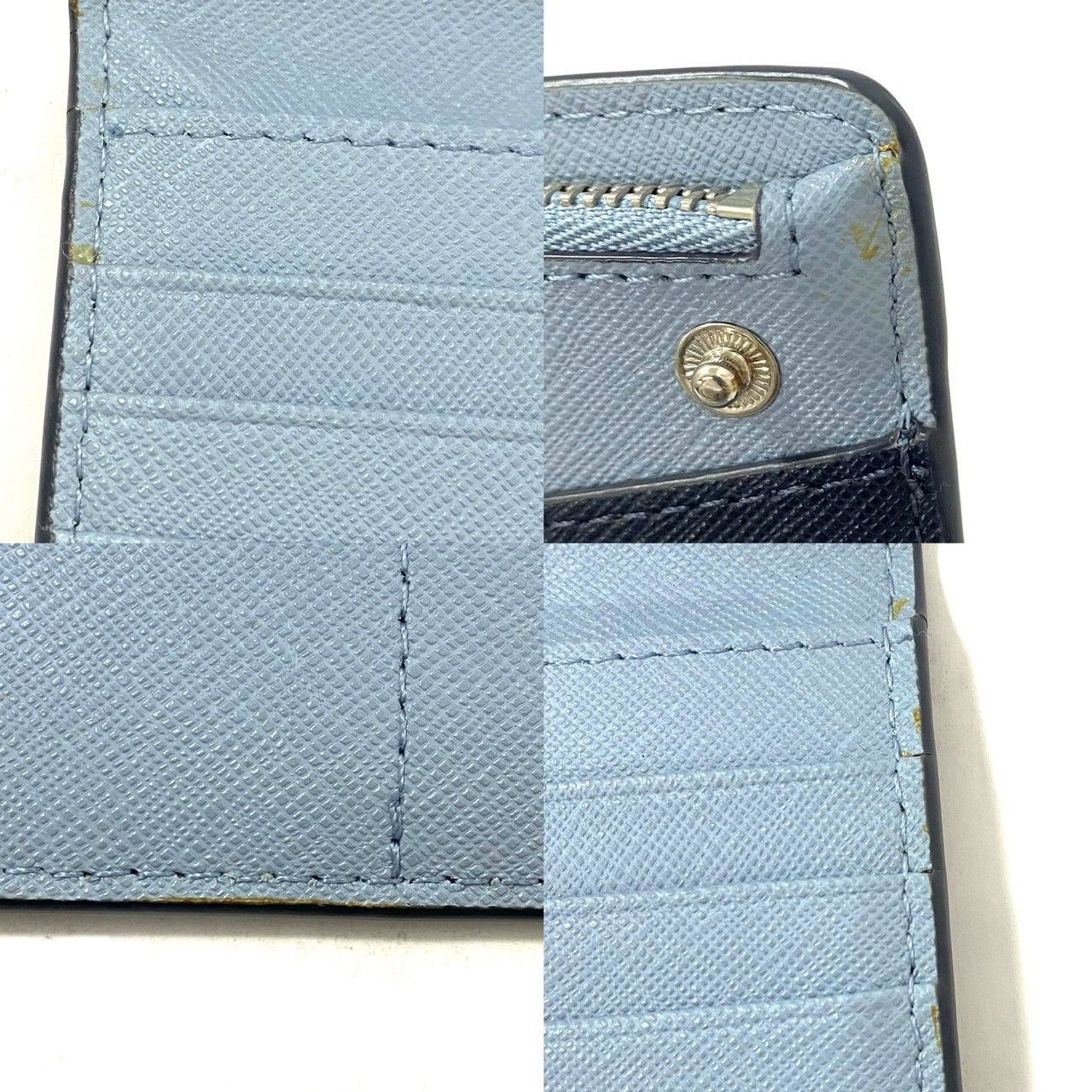 MICHAEL KORS】長財布 カードケース/パスケース付き レザー ネイビー 