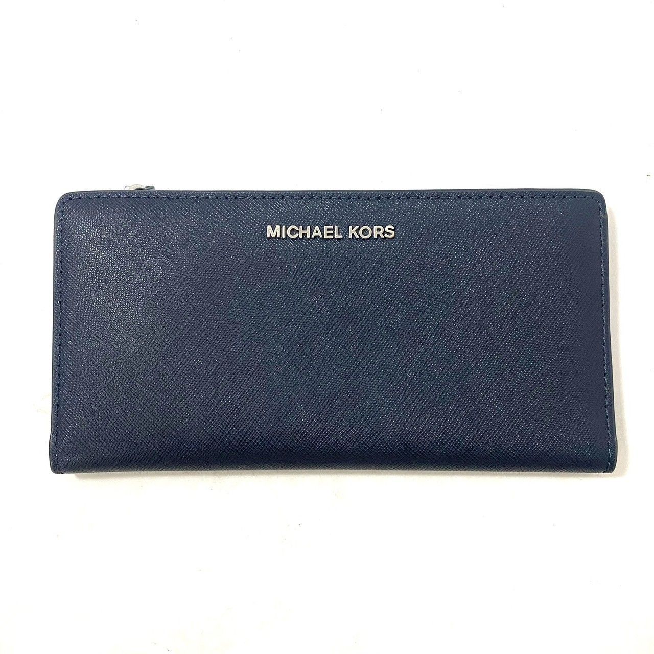 MICHAEL KORS】長財布 カードケース/パスケース付き レザー ネイビー 