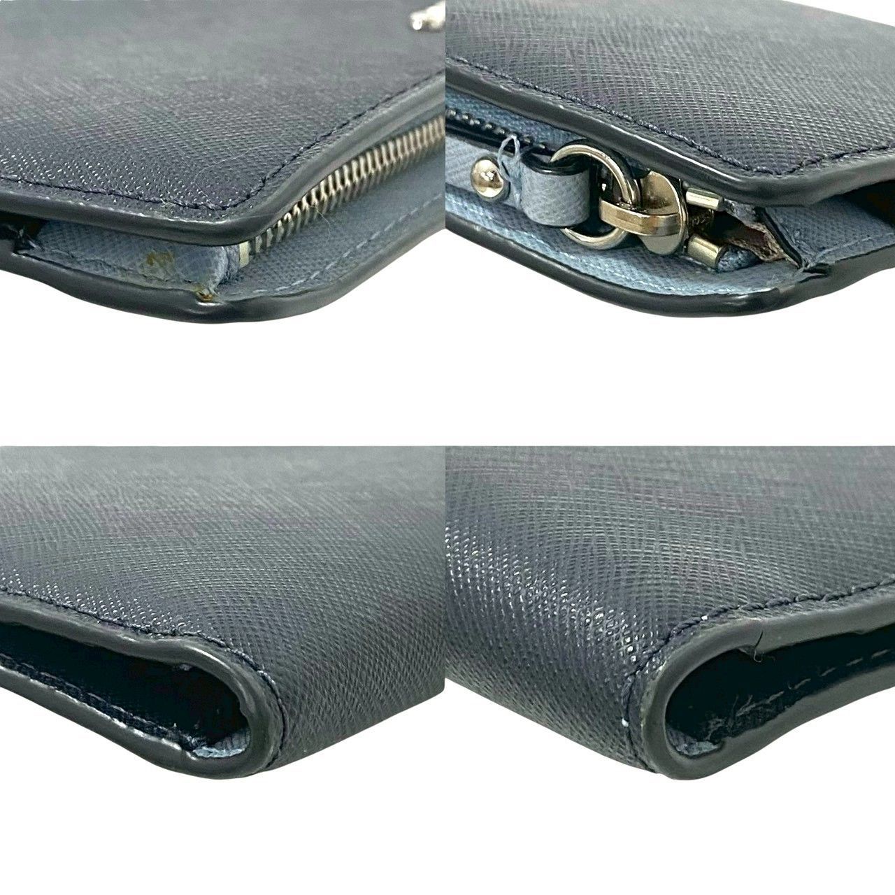 MICHAEL KORS】長財布 カードケース/パスケース付き レザー ネイビー 