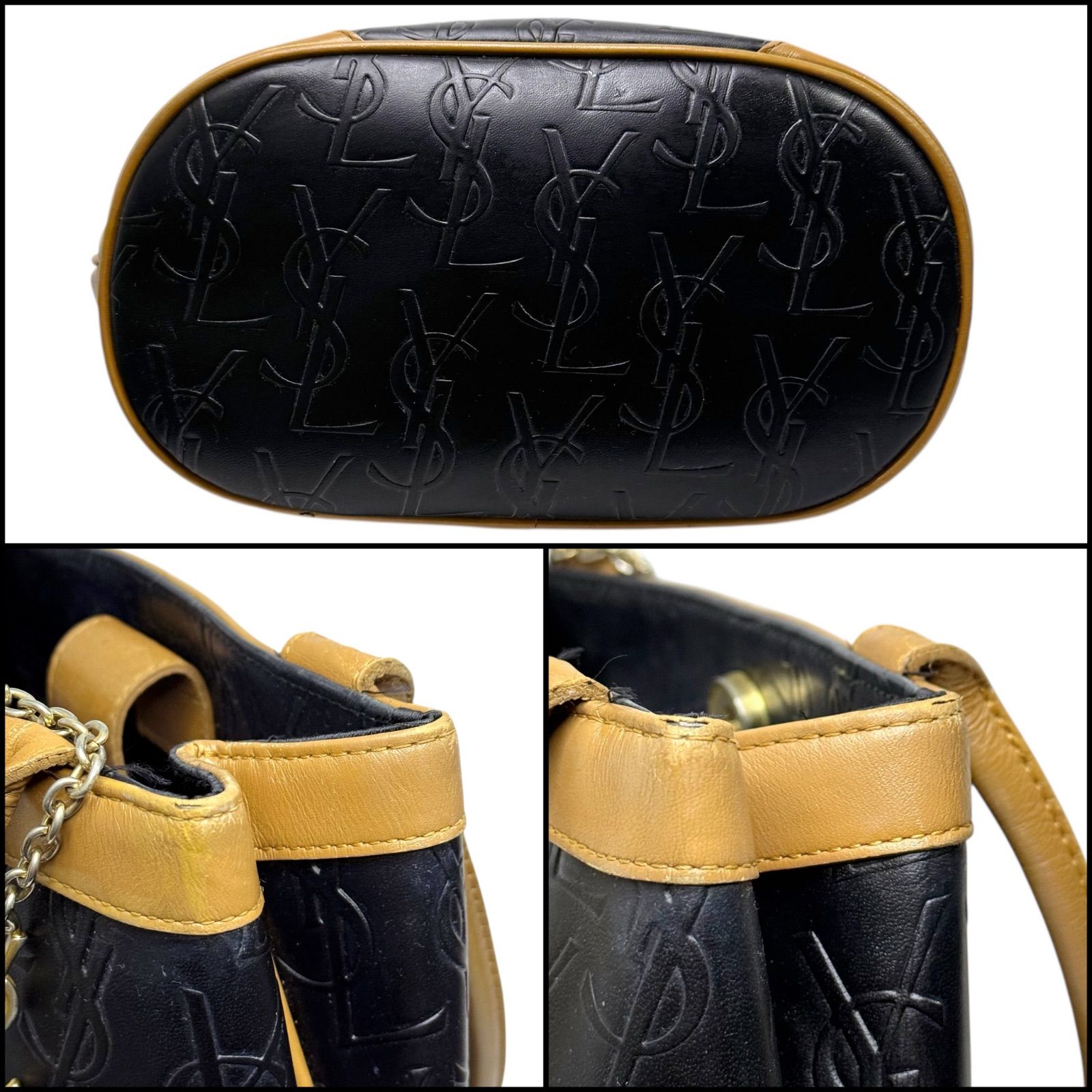 YVES SAINT LAURENT イヴサンローラン カサンドラ モノグラム 総柄 