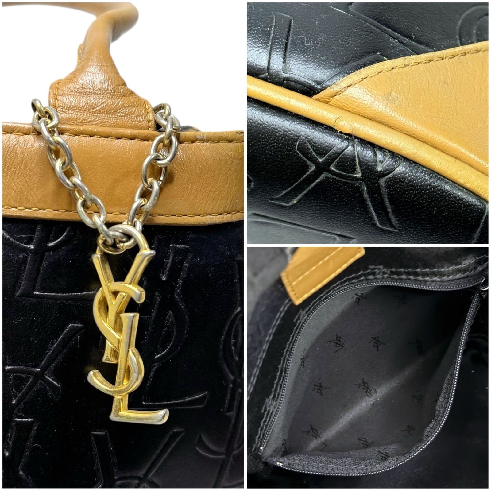 YVES SAINT LAURENT イヴサンローラン カサンドラ モノグラム 総柄