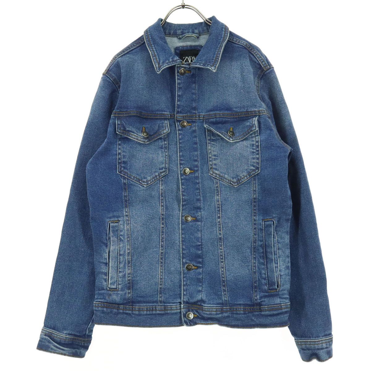 ZARA ザラ 長袖 デニムジャケット M ブルー メンズ 古着 - メルカリ