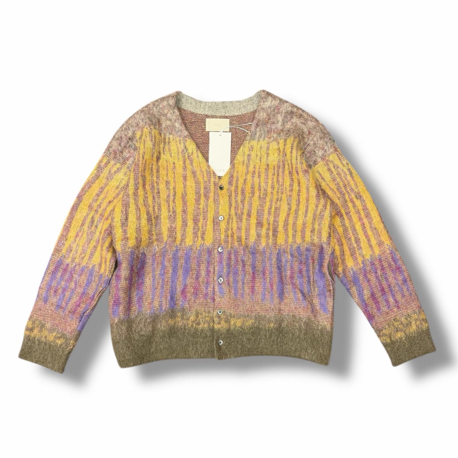参考上代59400円 未使用 YOKE 25SS TREE JAQUARD MOHAIR BUTTONED CARDIGAN モヘヤカーディガン ニット セーター ヨーク YK25SS0958S ORKER 1 （11972M） 参考上代59400円 未使用 YOKE 25SS TREE JAQUARD MOHAIR BUTTONED
