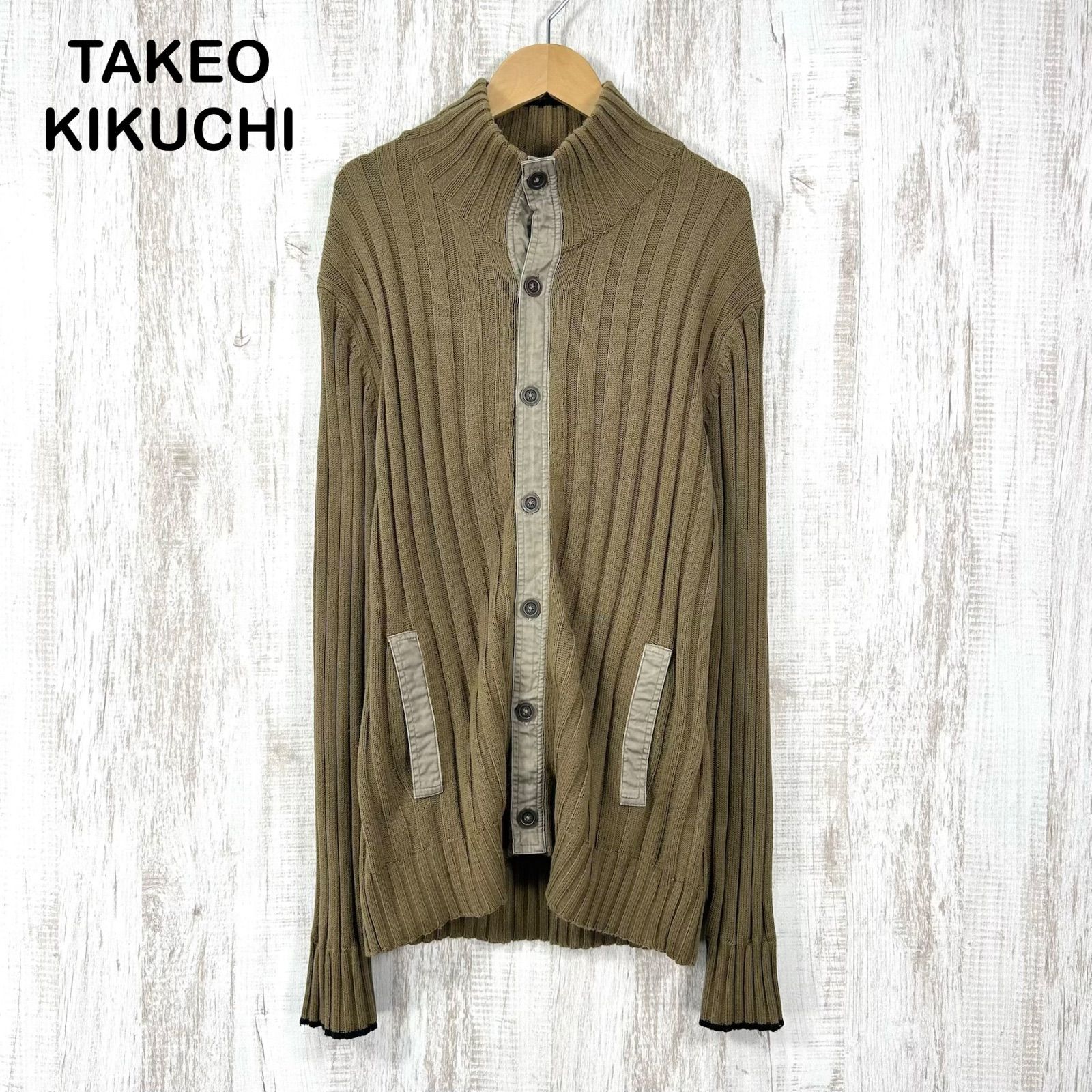 TAKEO KIKUCHI タケオキクチ ハイネック リブニット ロング 