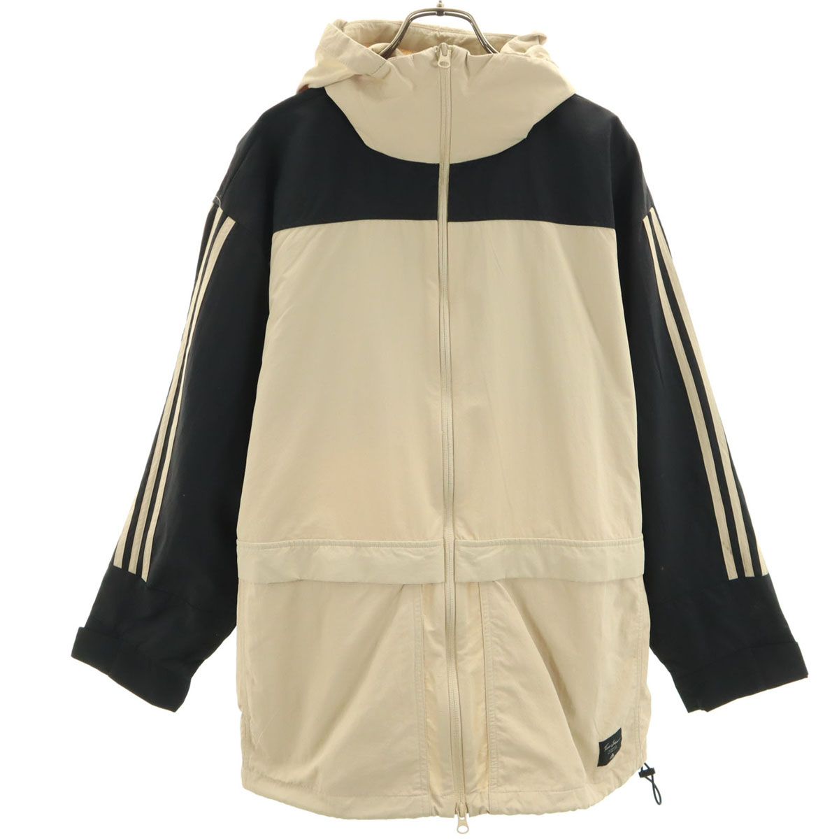 adidas アディダス ナイロンジャケット L ベージュ メンズ 古着 - メルカリ