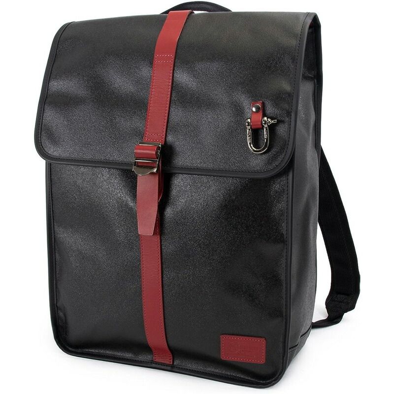 メーカー正規品 新品 森野帆布 スリムリュック L レッド×ブラック メンズ 通勤リュック アウトドア ポケット付き SF-532P RB