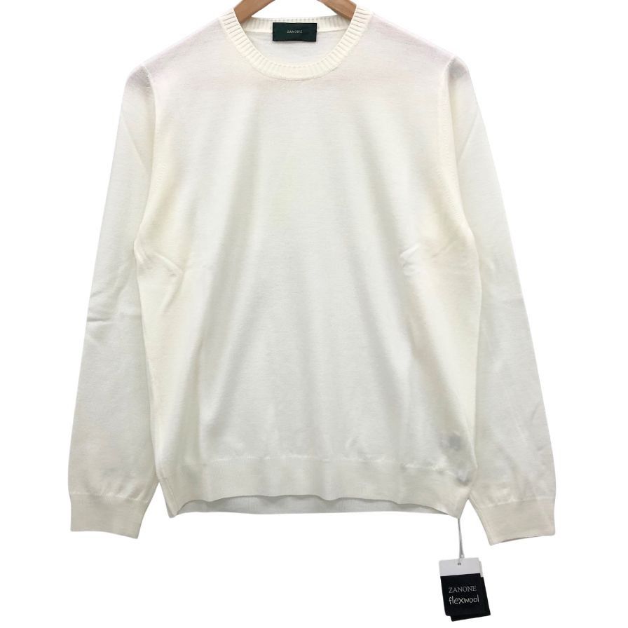 ザノーネ クルーネック ニット ウール アイボリー ZANONE【AFB7 