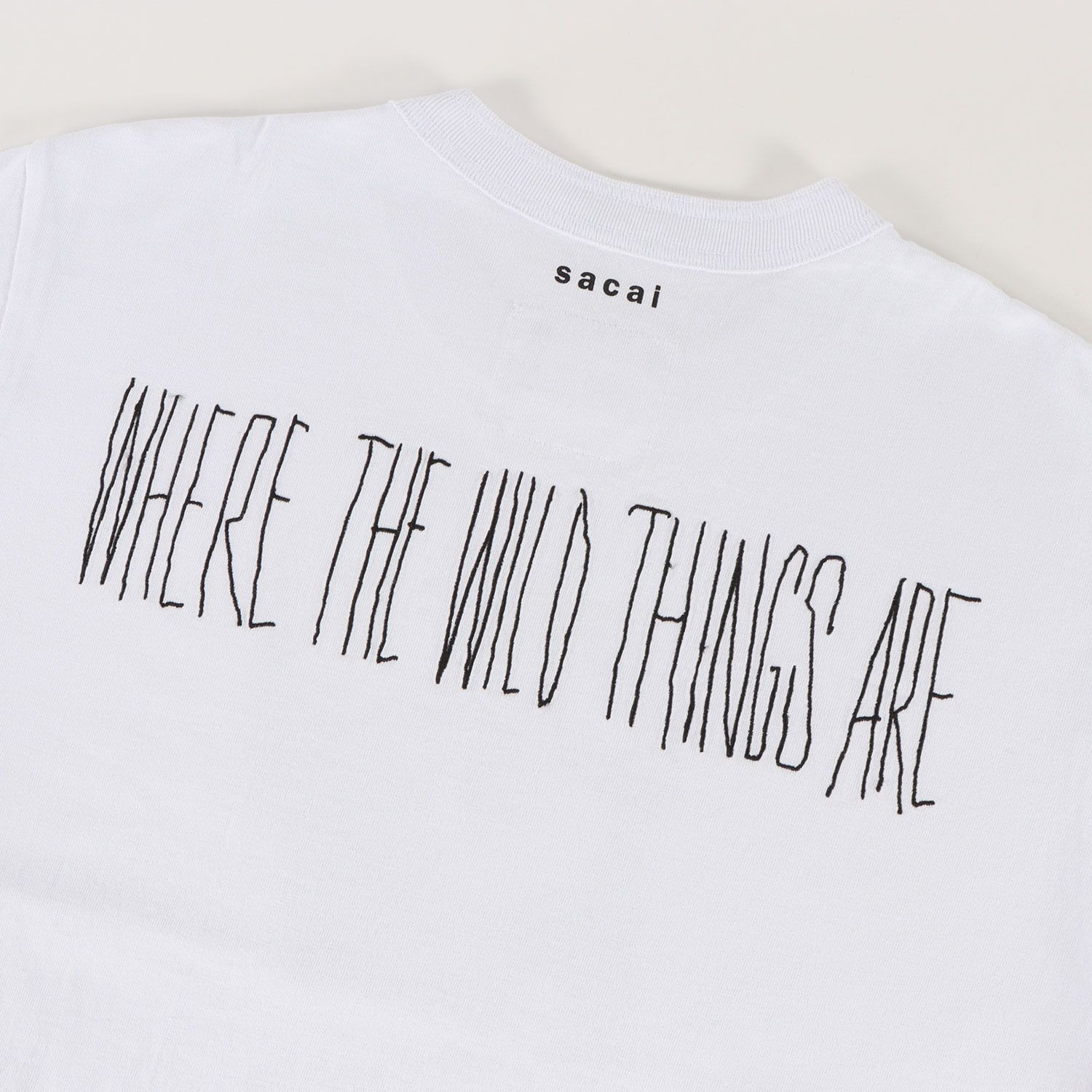 美品】Sacai サカイ Tシャツ ホワイト 白 サイズ:3 | 25AW かいじゅう 