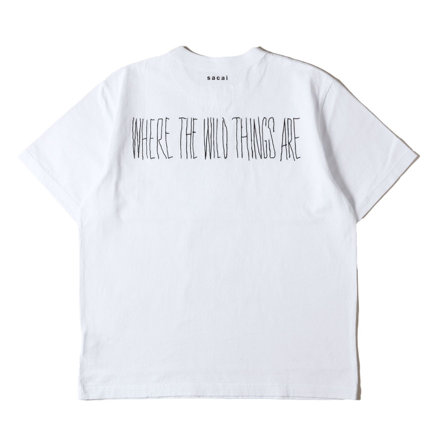 美品】Sacai サカイ Tシャツ ホワイト 白 サイズ:3 | 25AW かいじゅう 