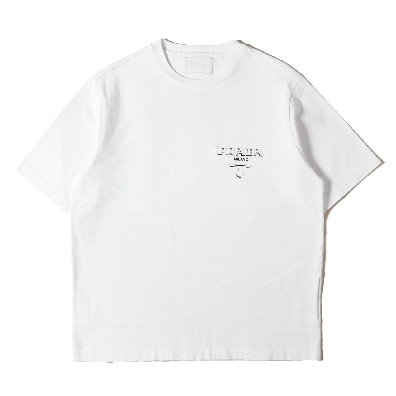 PRADA ホワイト Tシャツ Mサイズ 美品】PRADA プラダ Tシャツ ホワイト 白 サイズ:M | 2024年 コットン