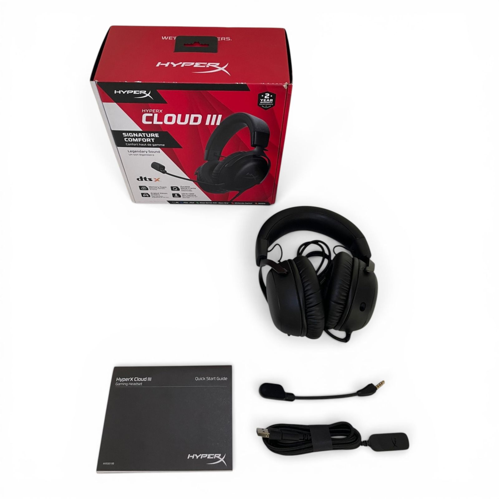 △ ハイパーエックス HyperX Cloud III 727A8AA ブラック ゲーミング 