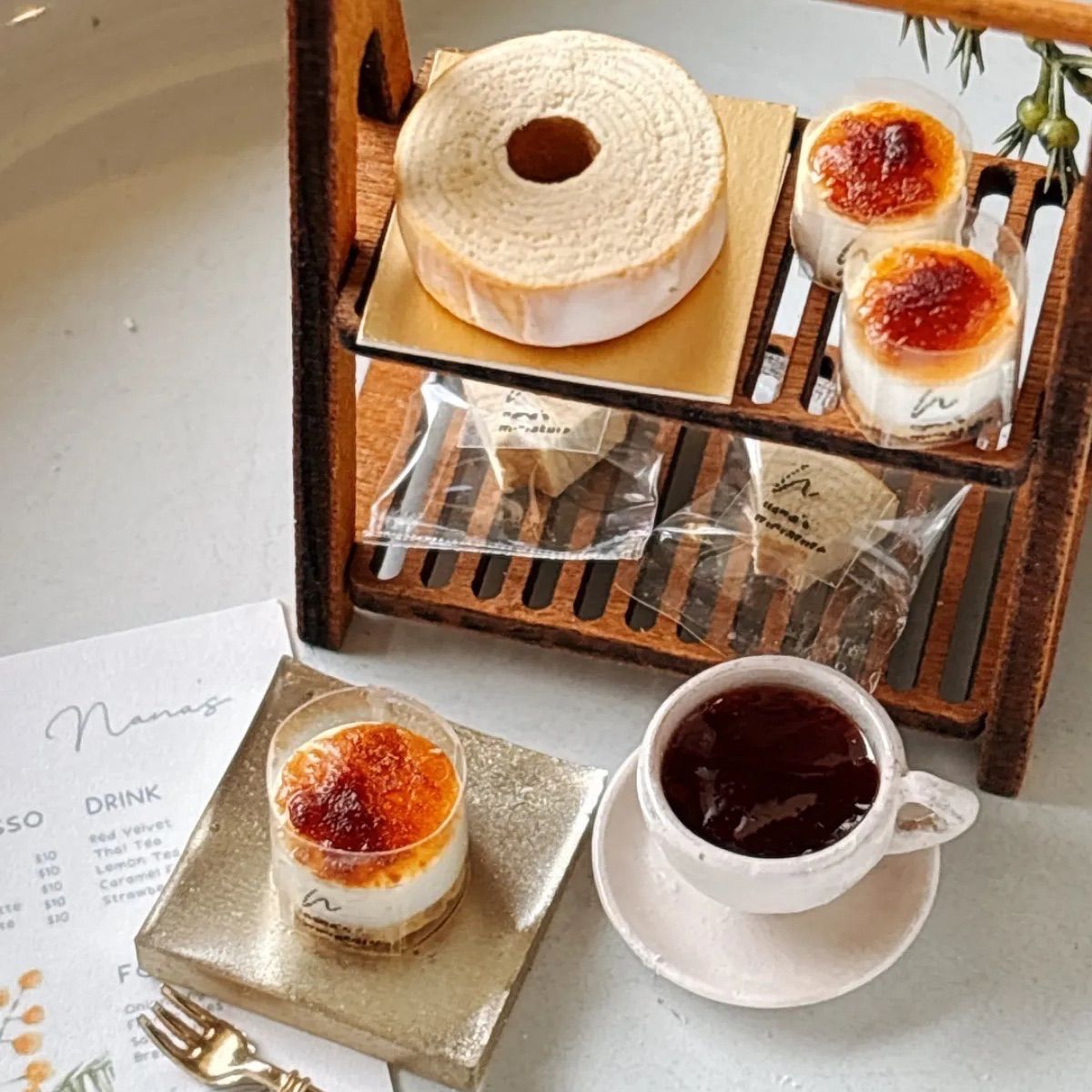 ミニチュアスイーツ 限定品 バームクーヘンとブリュレチーズケーキ