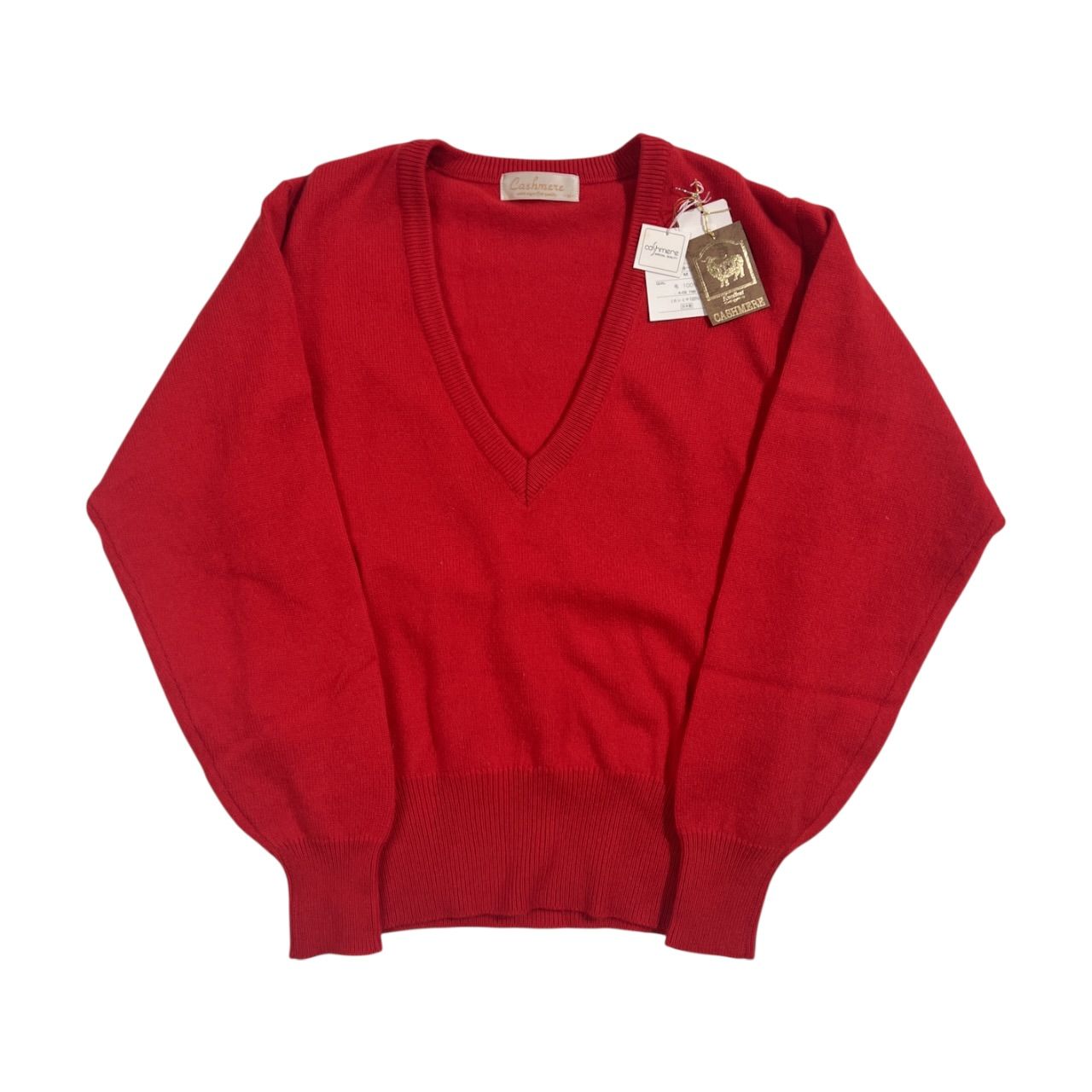新品 タグ付き カシミヤ100% Cashmere カシミヤ Vネック ニット 