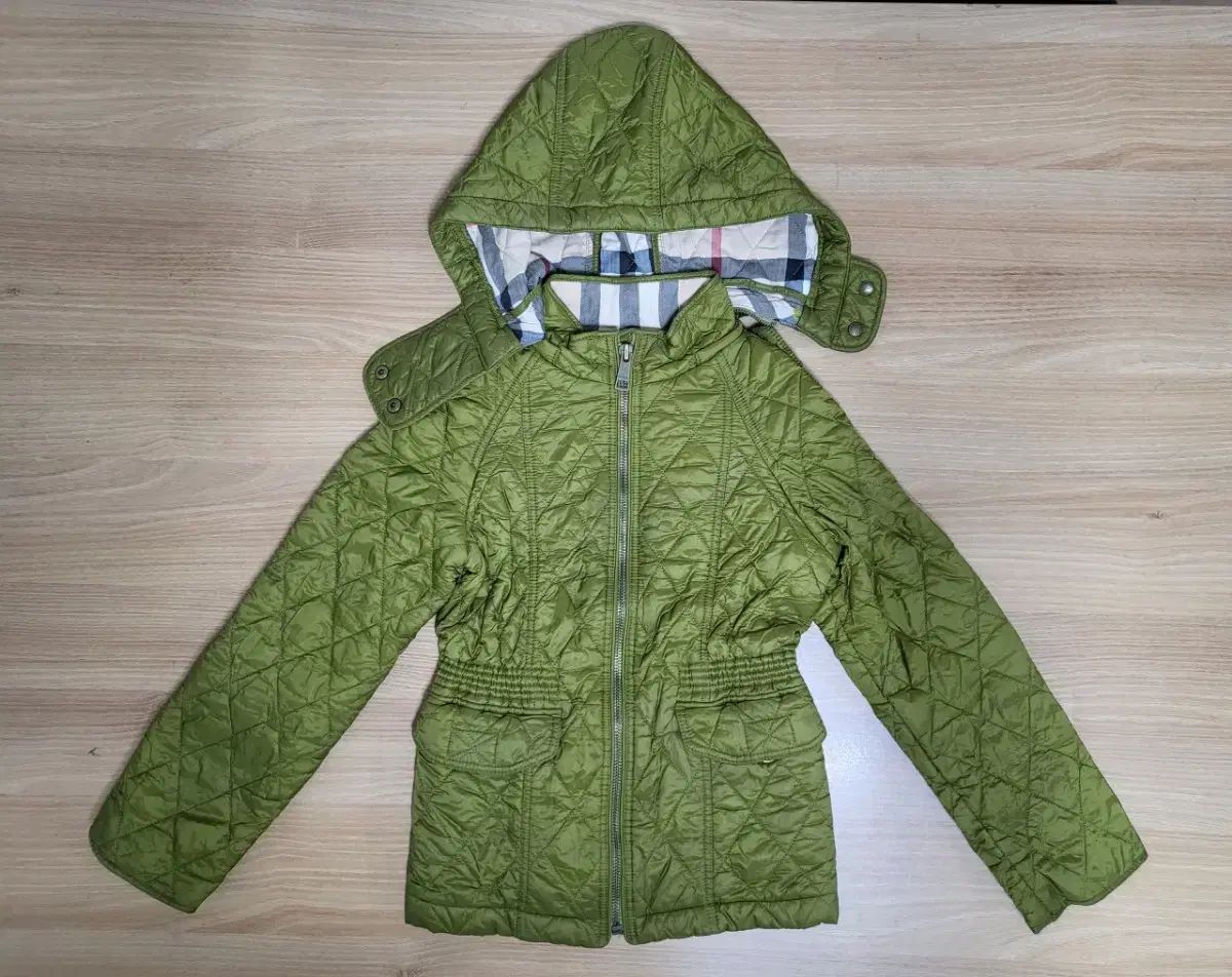 キッズ服(100cm~) バーバリー キッズ フード キルティング ジャケット 