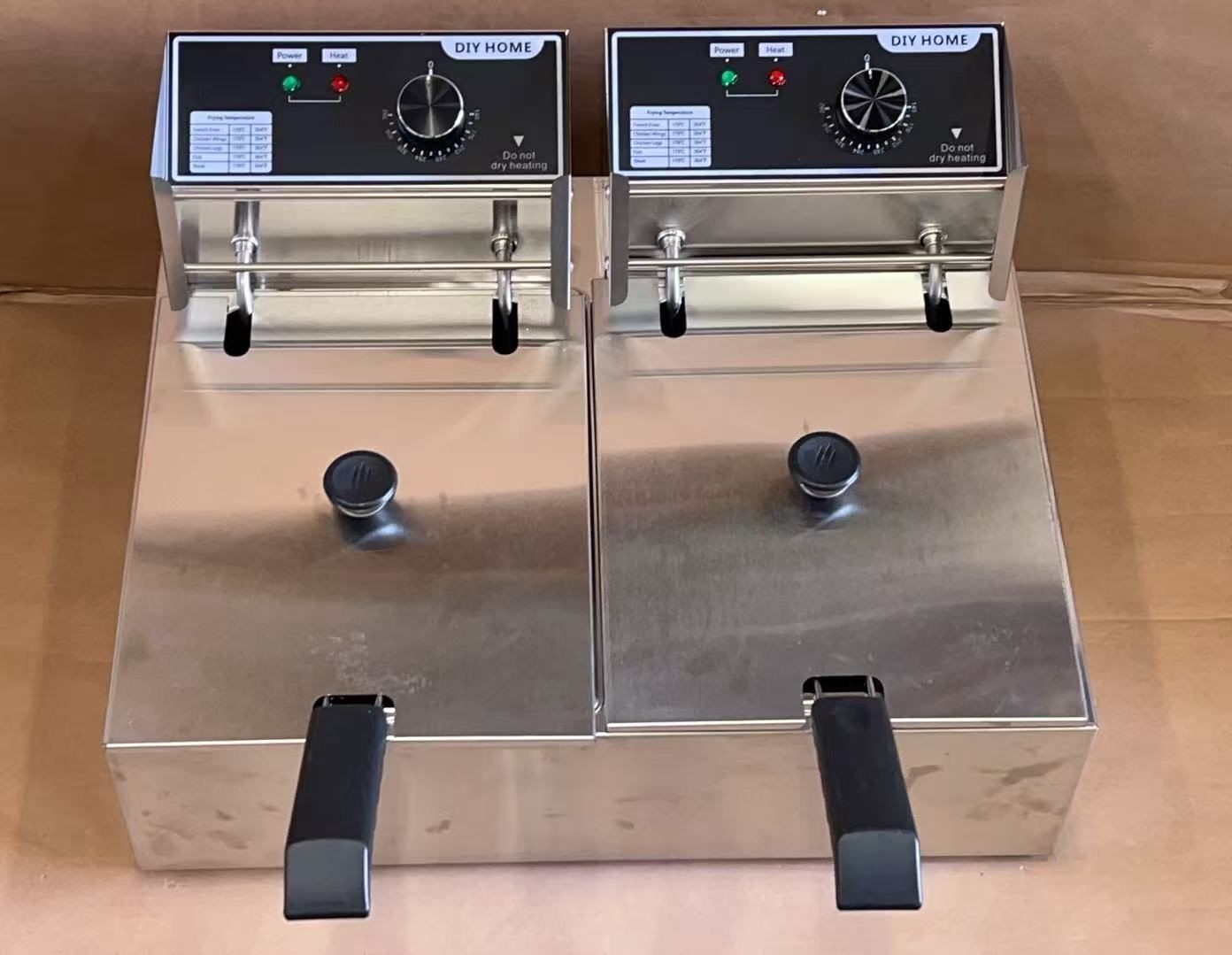 ダブルタンク バスケット フライヤー 調整可能 電気フライヤー **4421093 B0F3D25461