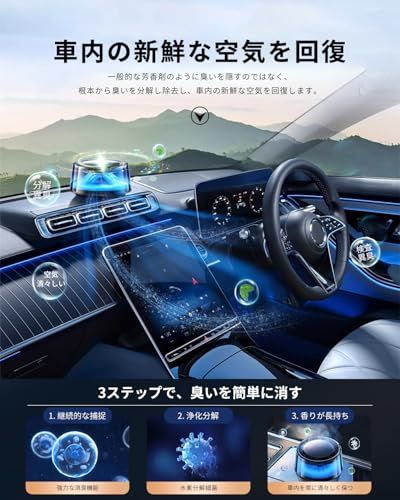 D☆車 芳香剤 車載用 USB充電式 車 アロマディフューザー 【4Dシンクロ 