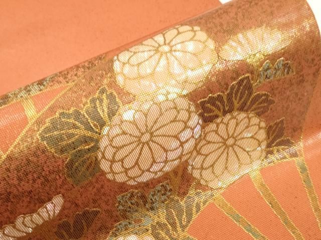 平和屋着物◎太鼓柄袋帯 切嵌 草花文 金糸 逸品 CAAC6394eg 平和屋着物 