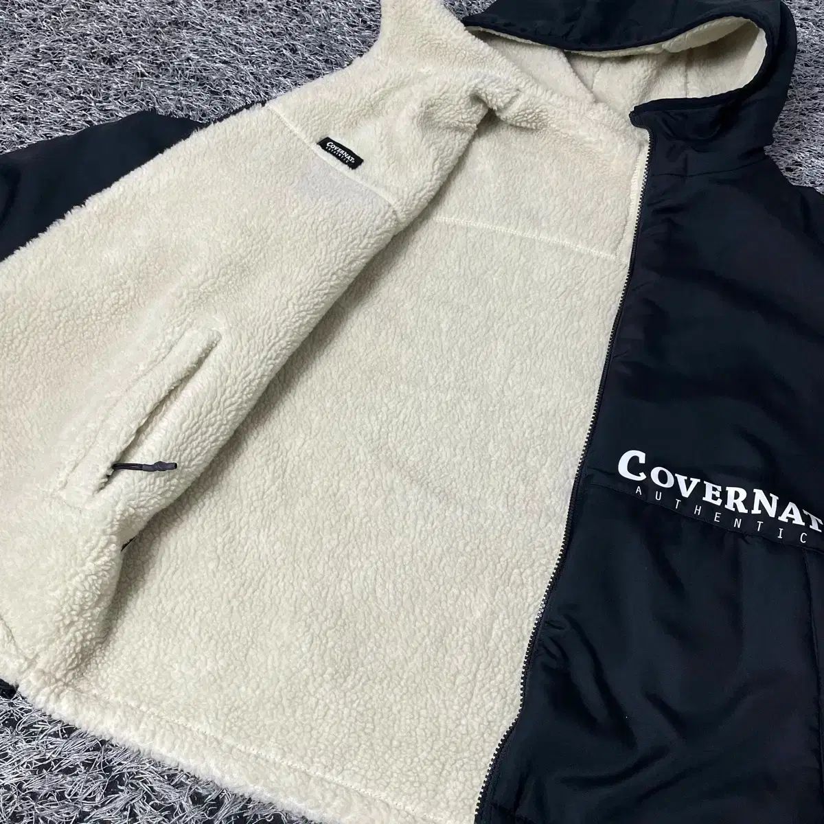 Covernat COVERNAT(カバーナット) リバーシブル フリース フード 