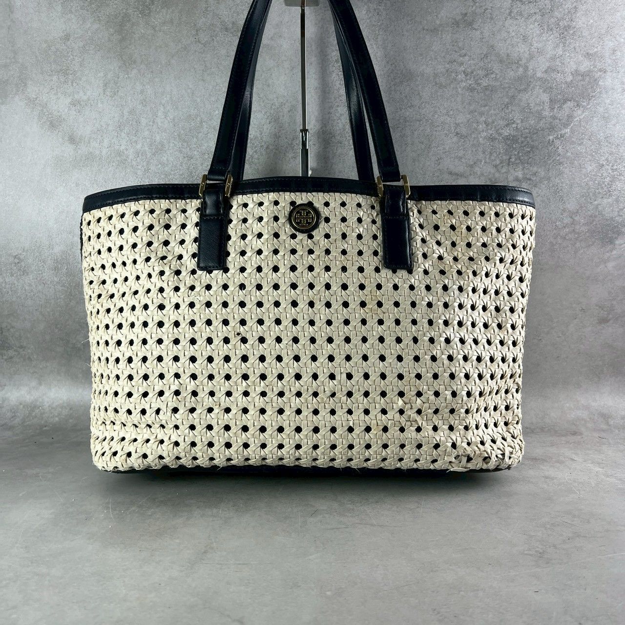 美品✨TORY BURCH トリーバーチ ロビンソン バスケットウィーブ トート 