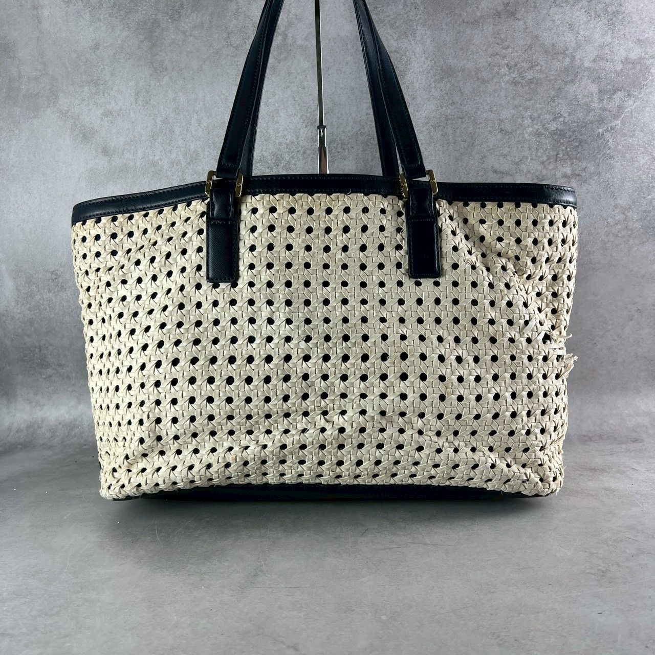 美品✨TORY BURCH トリーバーチ ロビンソン バスケットウィーブ トート 