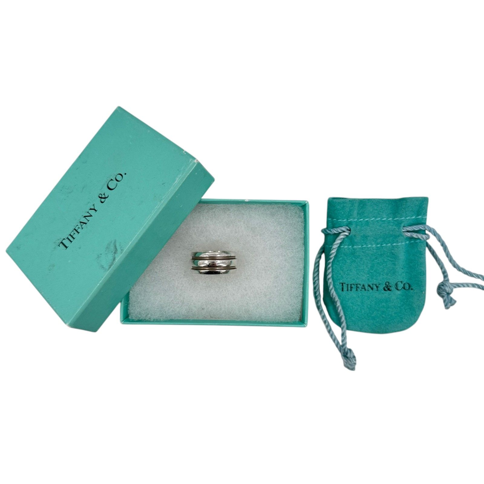 TIFFANY リング グルーブド ダブルライン SV925 8号 - メルカリ