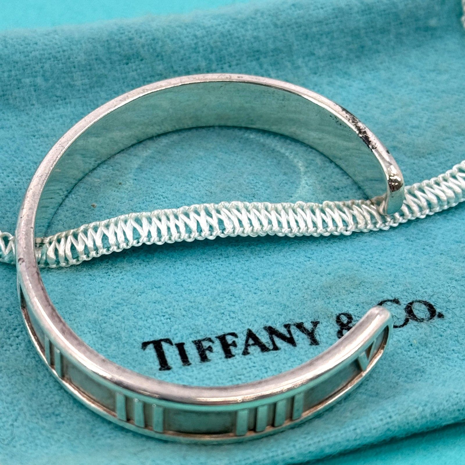 ティファニー SV925 アトラス ワイド バングル[g740-9］ TIFFANY &amp 