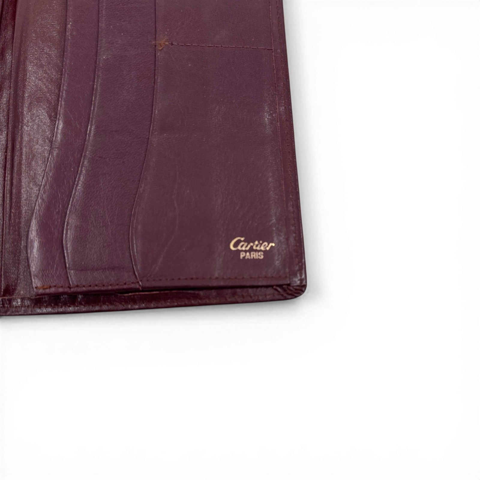 Cartier ボルドー 二つ折り 長財布 - メルカリ