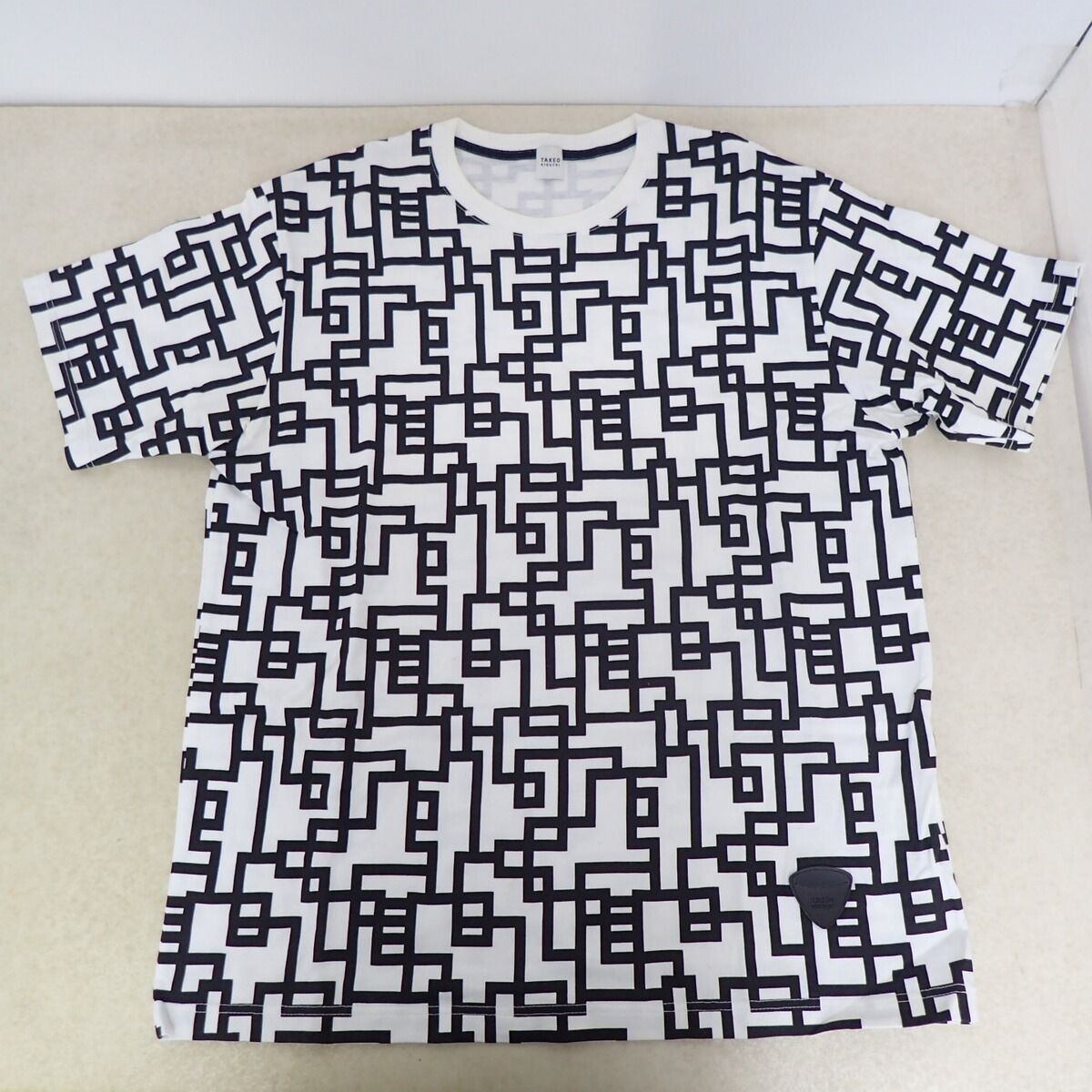 布袋寅泰 TAKEO KIKUCHI コラボ 総G柄プリント半袖Tシャツ ホワイト 