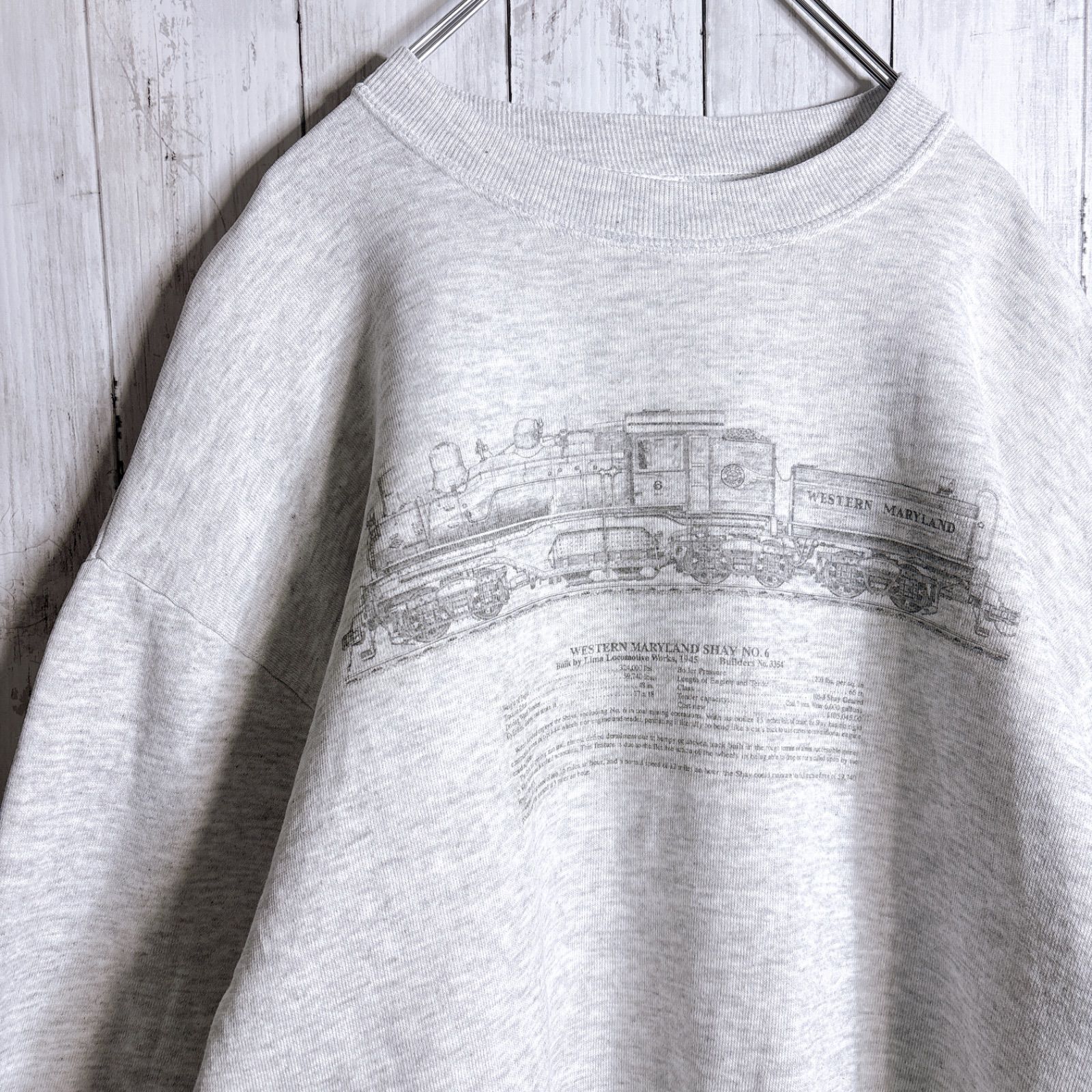 入手困難】90s USA 古着 Vintage JERZEES 両面プラント 汽車 