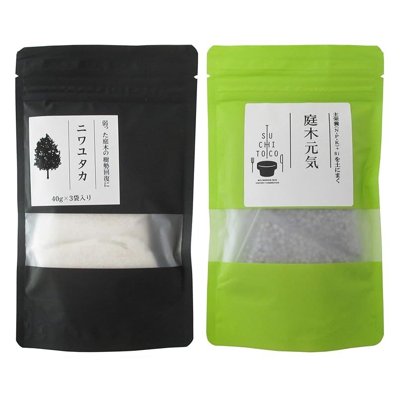 弱った庭木の樹勢回復に ニワユタカ肥料セット 120g（鉢植には使用しないでください）