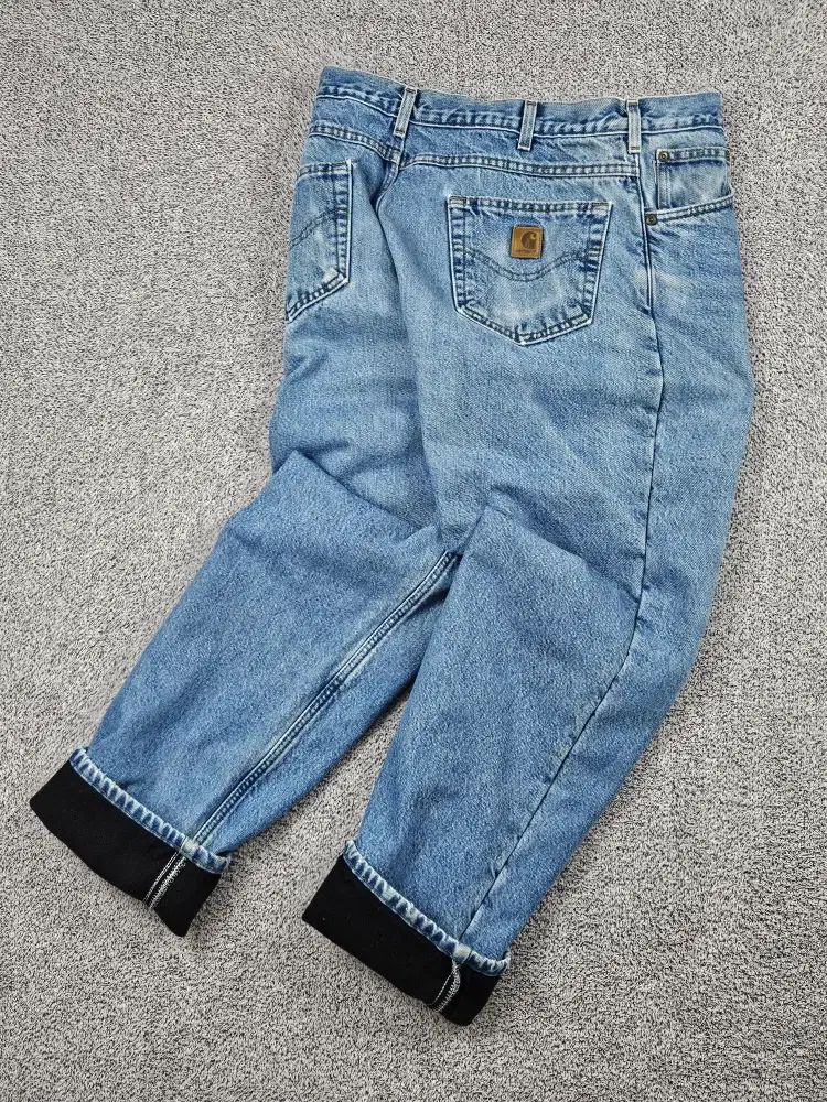Carhartt カーハート ヘビー フランネル CHECK デニム ウォーク パンツ 