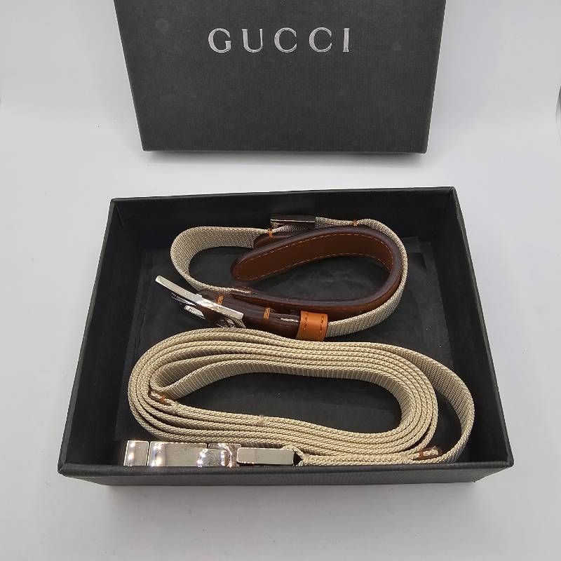希少・箱付】GUCCI グッチ ペット 首輪 リード セット レザー