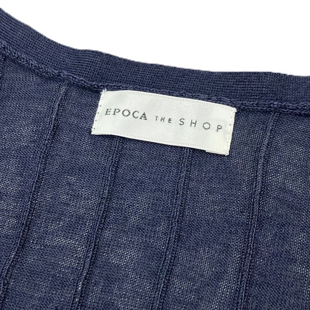 EPOCA THE SHOP/エポカザショップ】ロングカーディガン シアー Vネック