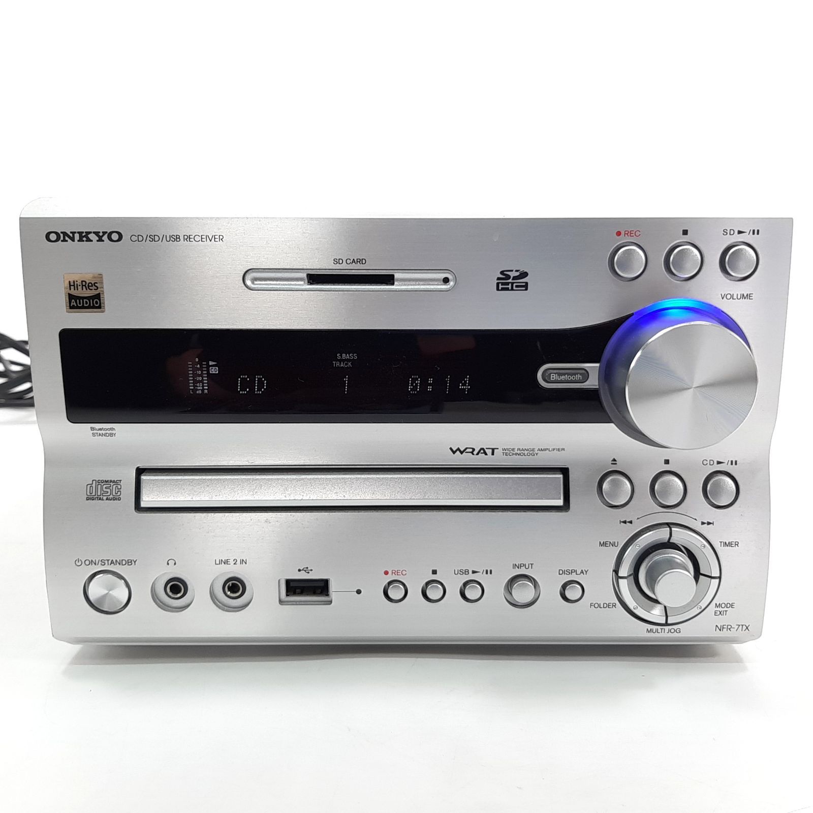 ONKYO NFR-7TX CD/SD/USBレシーバー Bluetooth対応 動作品 リモコン