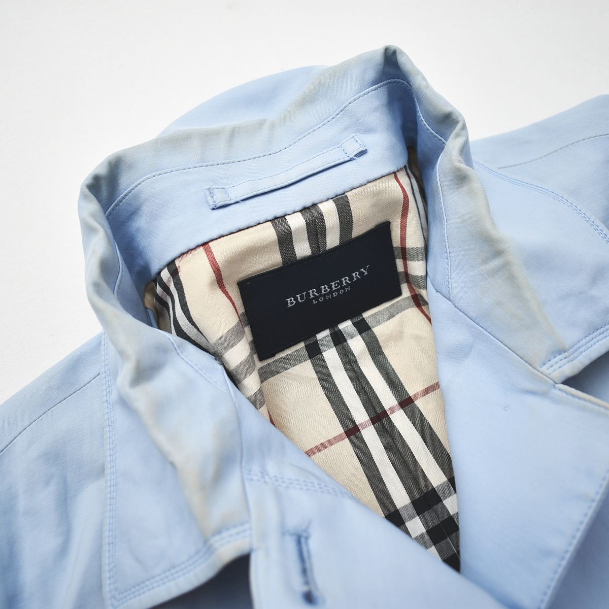 バーバリー ステンカラーコート BURBERRY ノバチェック LONDON 