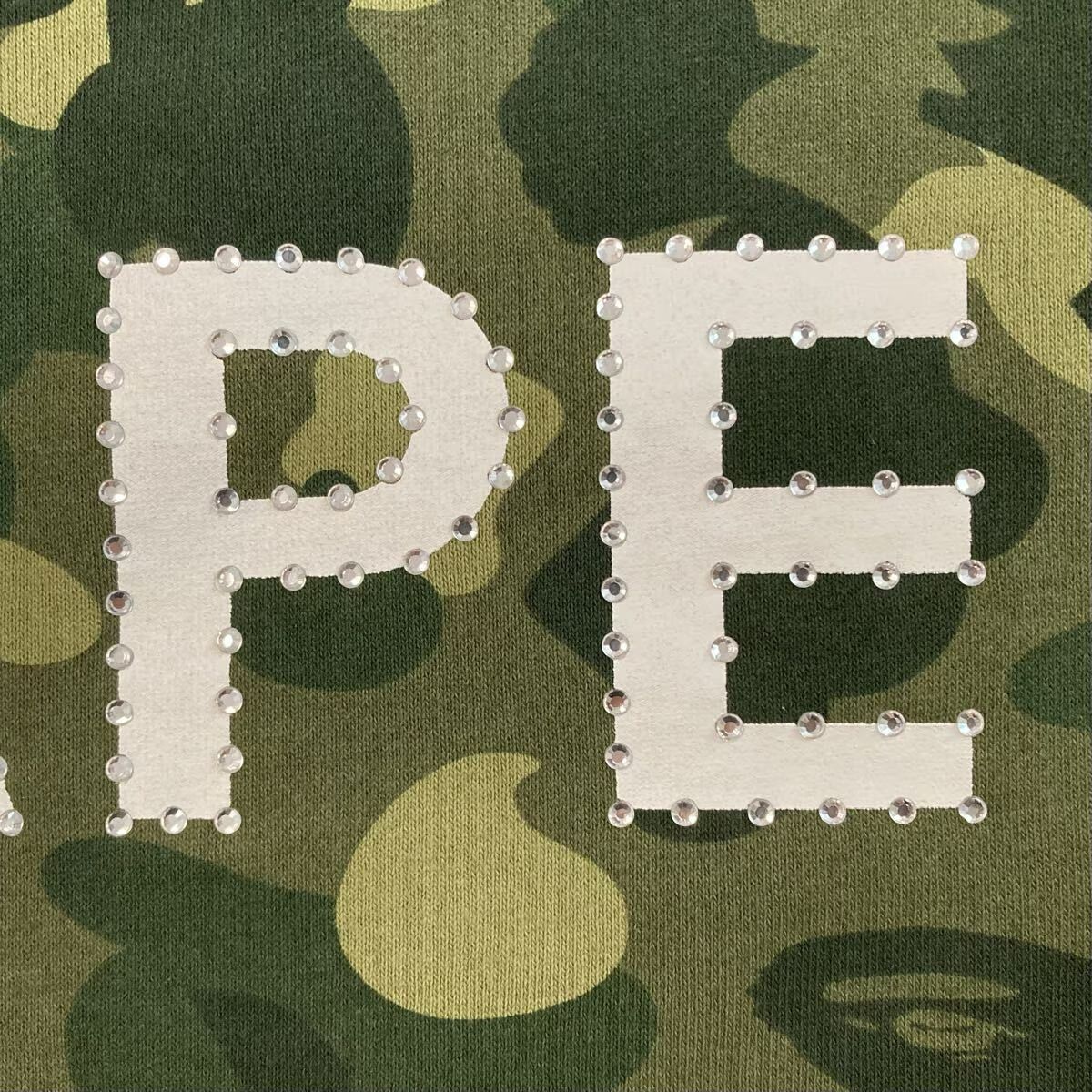 ☆XL☆ Crystal Stone BAPE Logo 長袖 スウェット a bathing ape sweat 