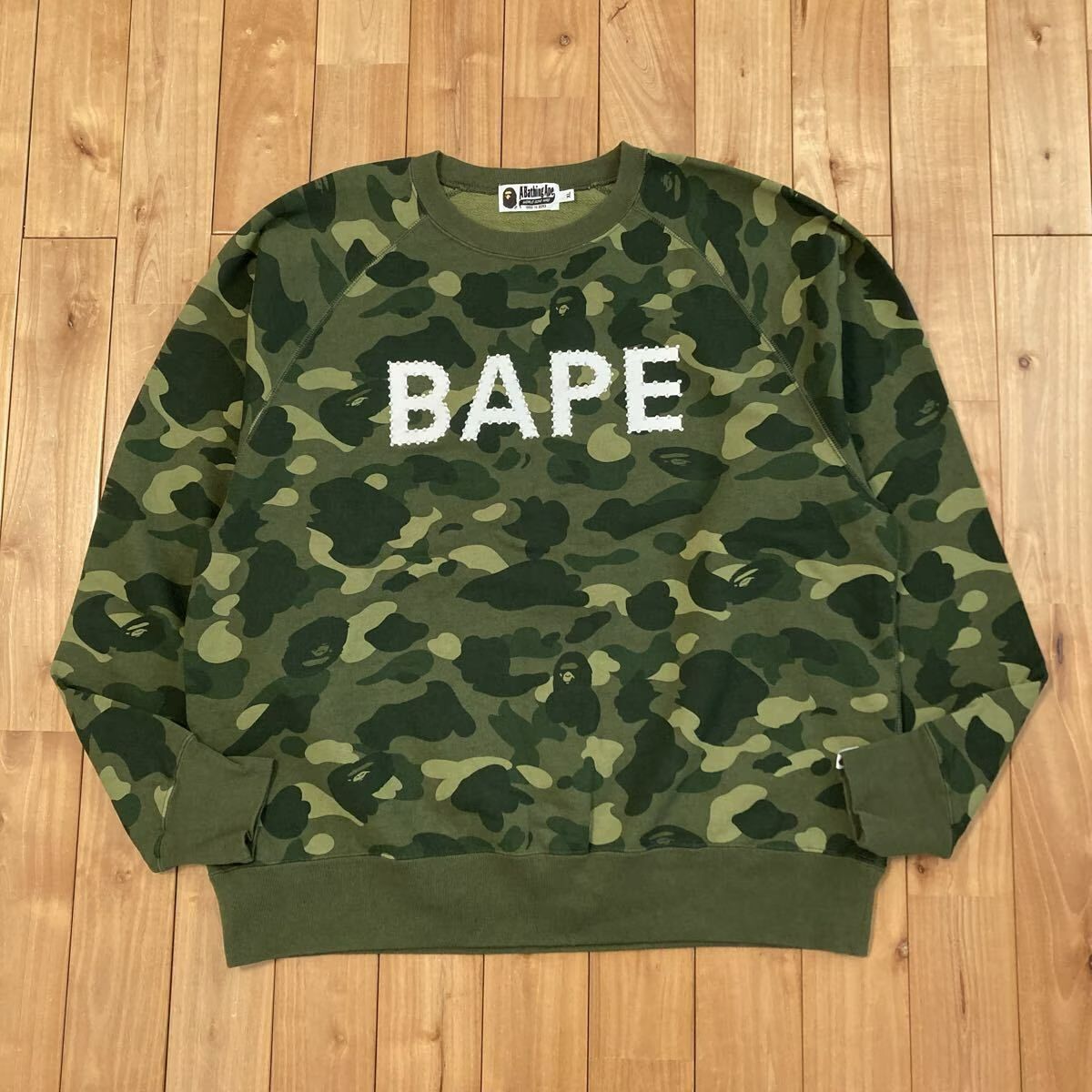 ☆XL☆ Crystal Stone BAPE Logo 長袖 スウェット a bathing ape sweat 