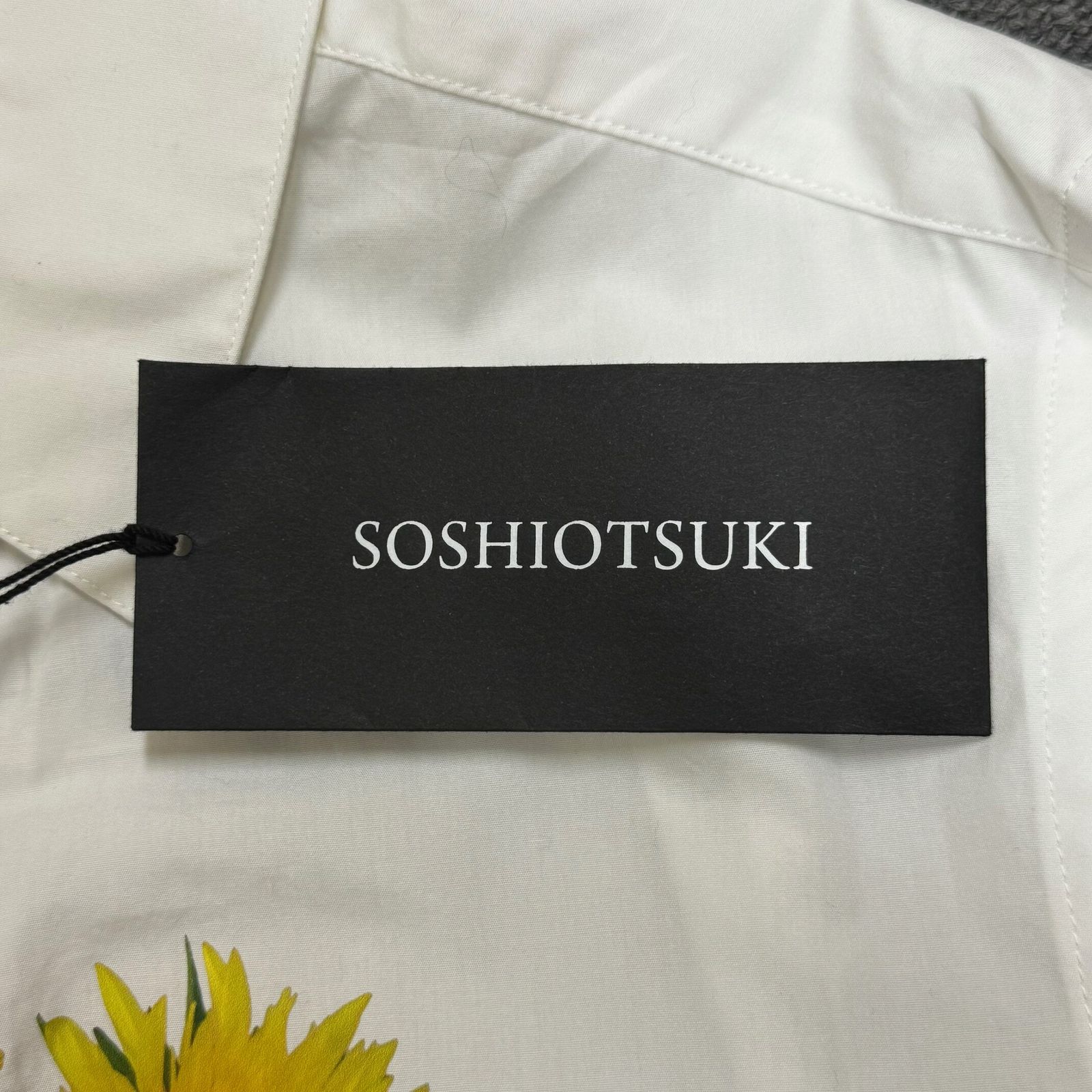 未使用 SOSHIOTSUKI 24SS FLATCOLLAR SUNFLOWER SHIRTS フラットカラー