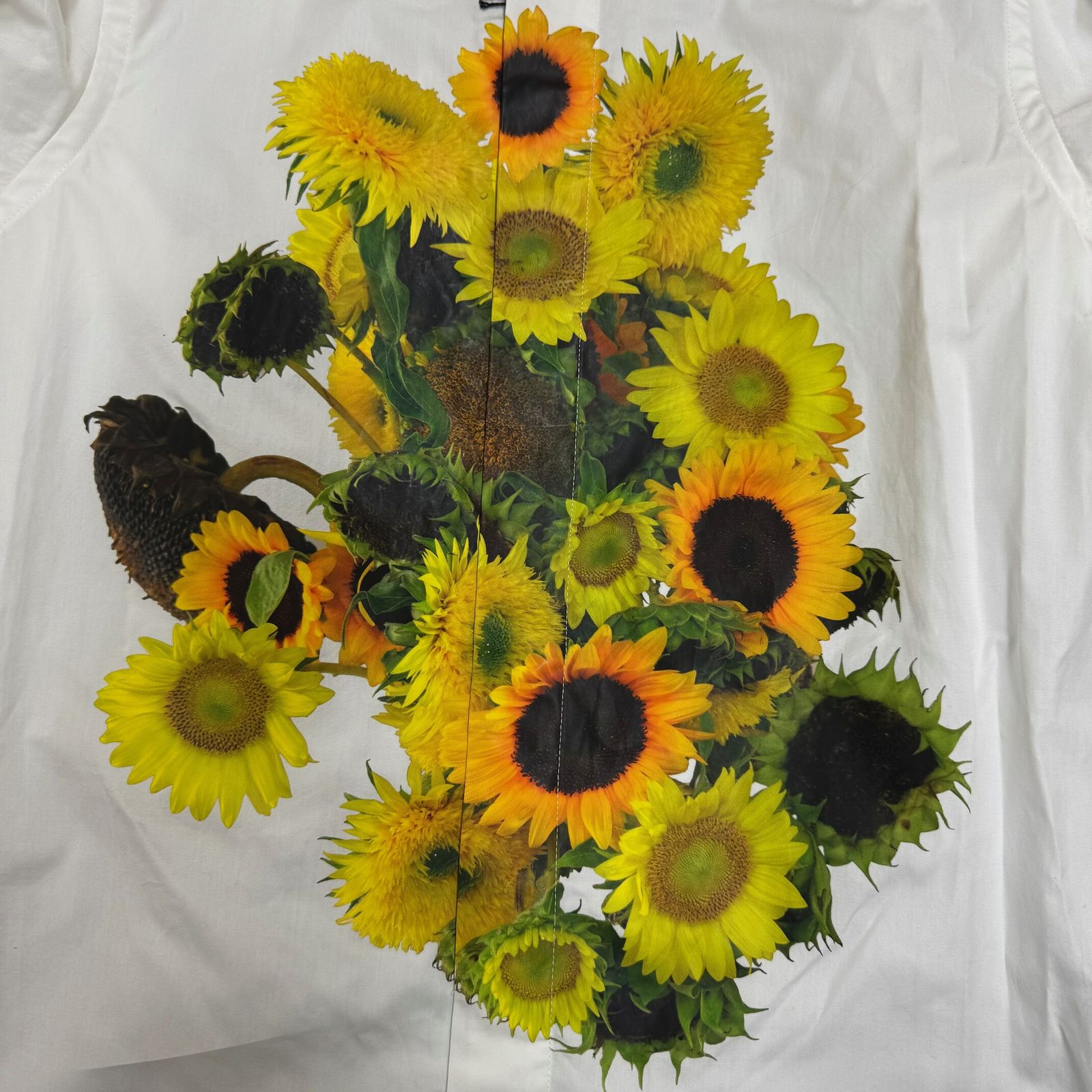 未使用 SOSHIOTSUKI 24SS FLATCOLLAR SUNFLOWER SHIRTS フラットカラー