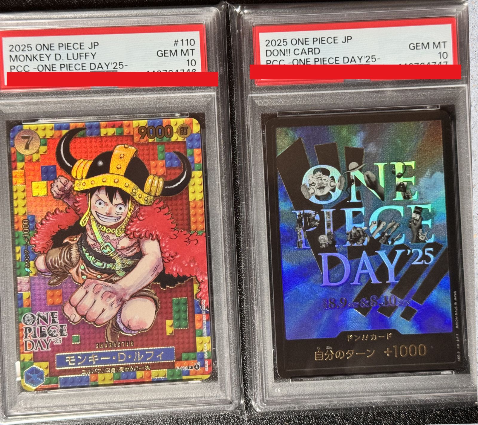 PSA10/連番】ワンピースデイ25 モンキー・D・ルフィ、ドンカード P-110