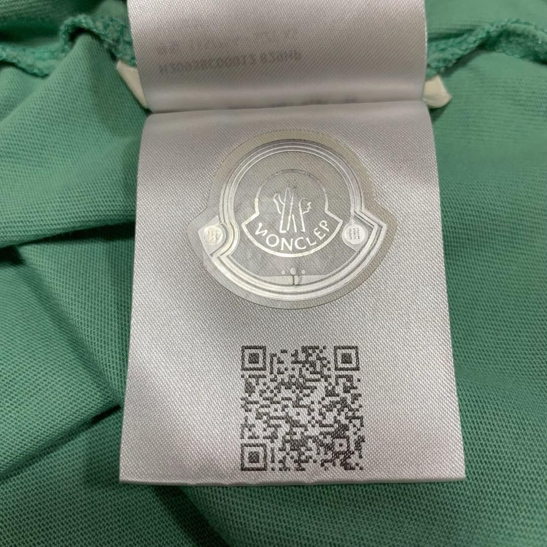 モンクレール 文字ロゴ ワッペン グリーン Tシャツ XS 国内正規品 5S99