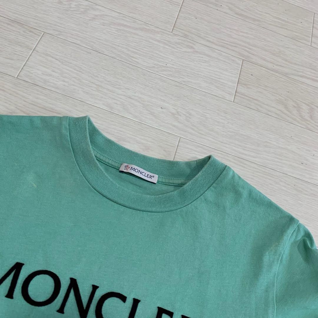 あ*】様 モンクレール　文字ロゴ　ワッペン　グリーン　Tシャツ　XS 国内正規品 モンクレール 文字ロゴ ワッペン グリーン Tシャツ XS 国内正規品 5S99