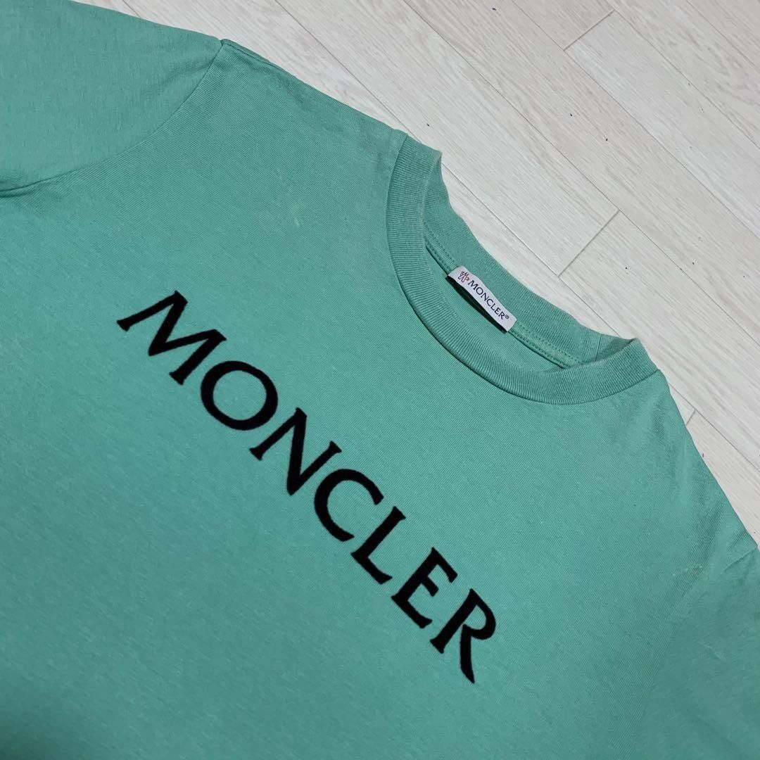 あ*】様 モンクレール　文字ロゴ　ワッペン　グリーン　Tシャツ　XS 国内正規品 モンクレール 文字ロゴ ワッペン グリーン Tシャツ XS 国内正規品 5S99