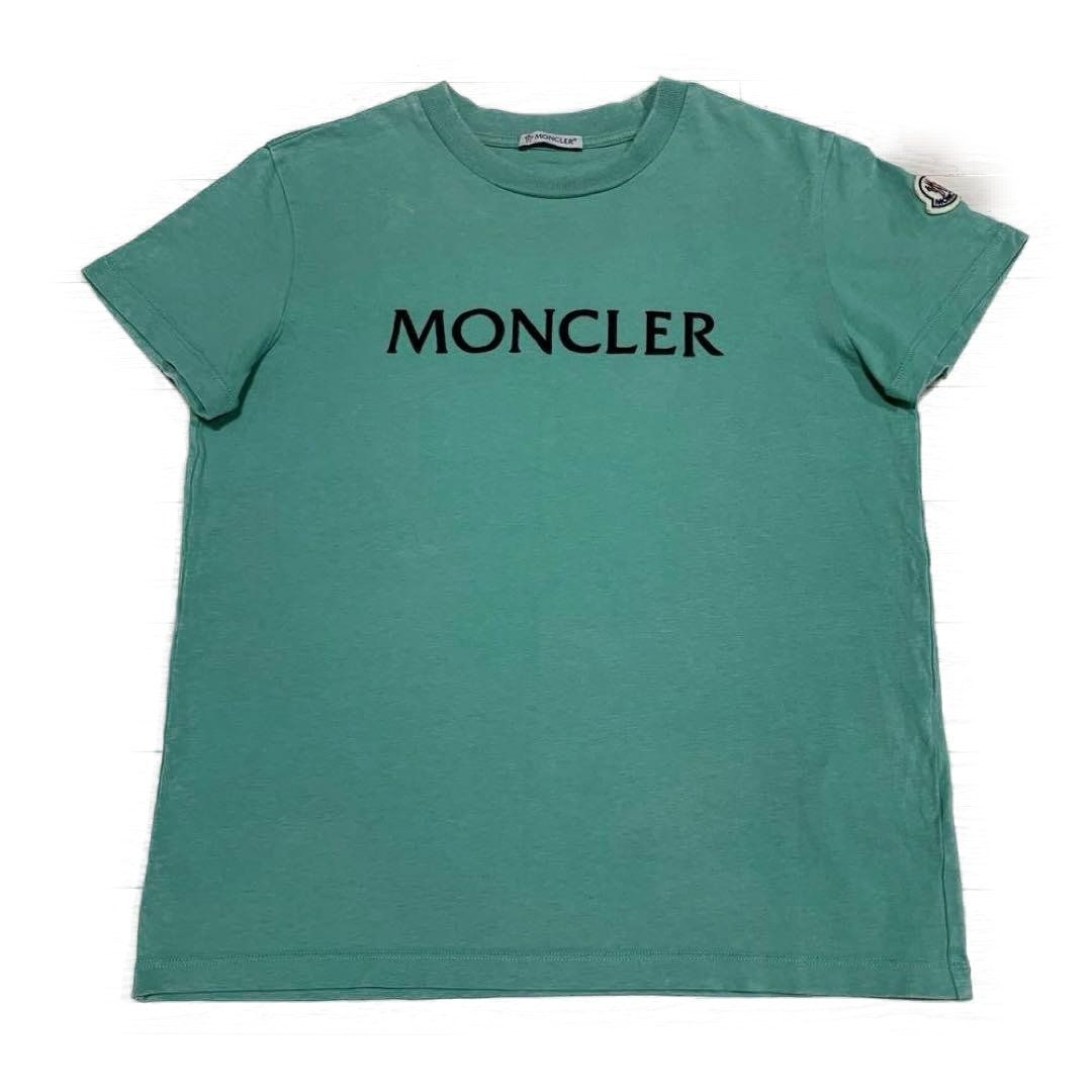 モンクレール 文字ロゴ ワッペン グリーン Tシャツ XS 国内正規