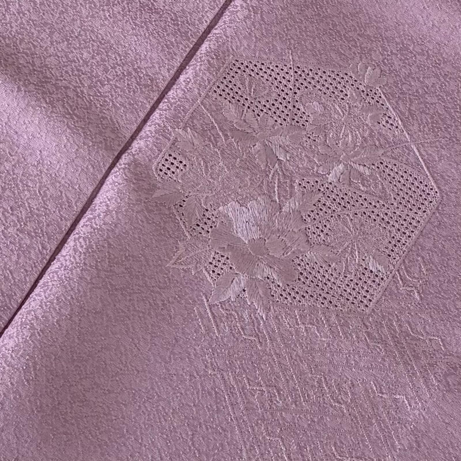汕頭刺繍 色無地 裄65 正絹 紋なし 美しい色味 袷 着物 MK-4833 汕頭刺繍 色無地 裄65 正絹 紋なし 美しい色味 袷 着物 MK-4833